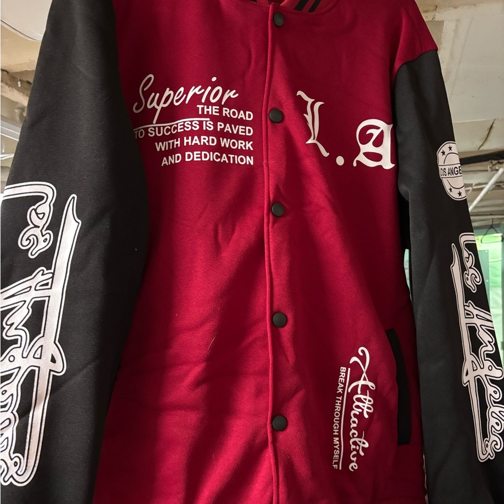 Brand new Red and Black Varsity Jacket